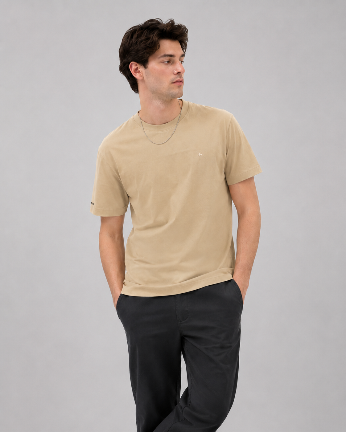 Basic T-Shirt Regular Fit Beige