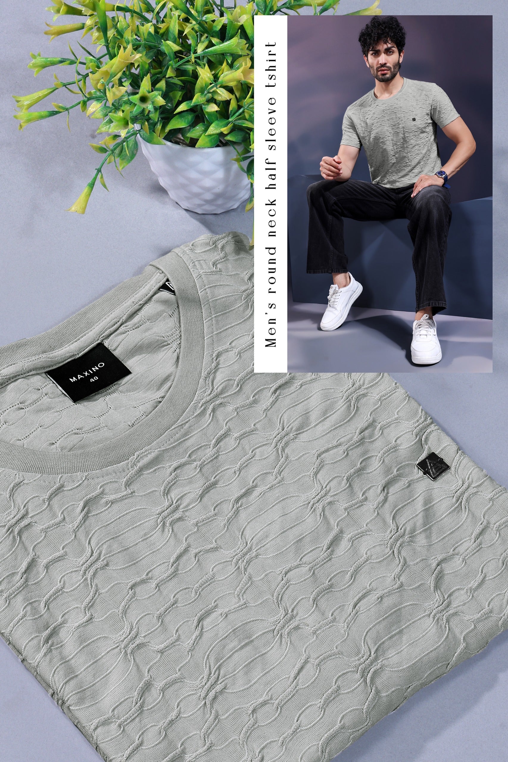 Basic T-shirt Silver Grey